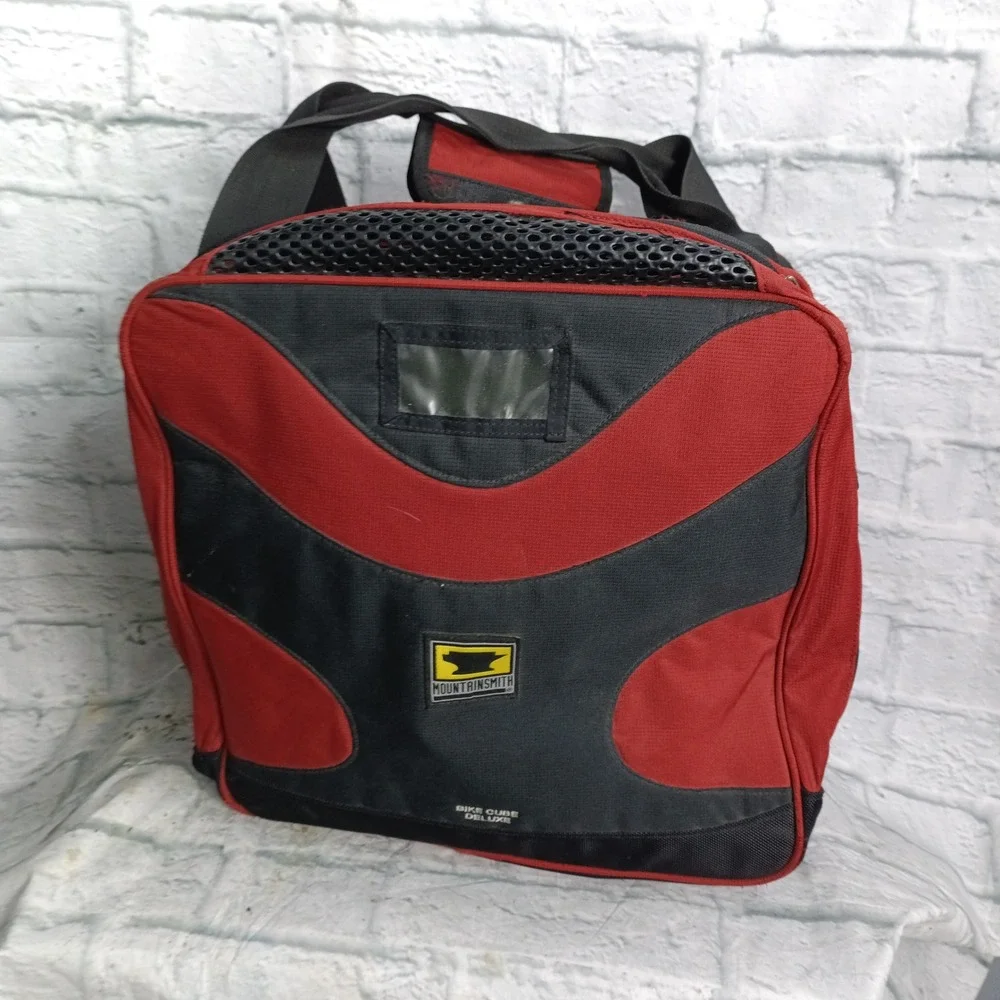 Mountainsmith Bike Cube Deluxe Cycling Gear Bag Red Black Organizer